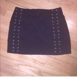 Black Suede Skirt
